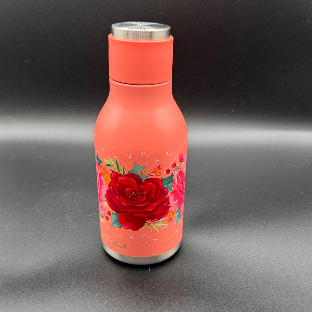 The Pioneer Woman Floral Coral Insulated Bottle